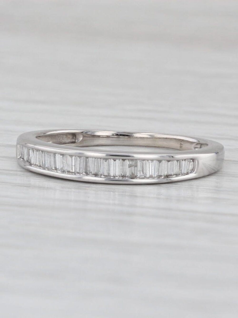 0.23ctw Diamond Wedding Band 14k White Gold Stackable Anniversary Ring Size 6.5